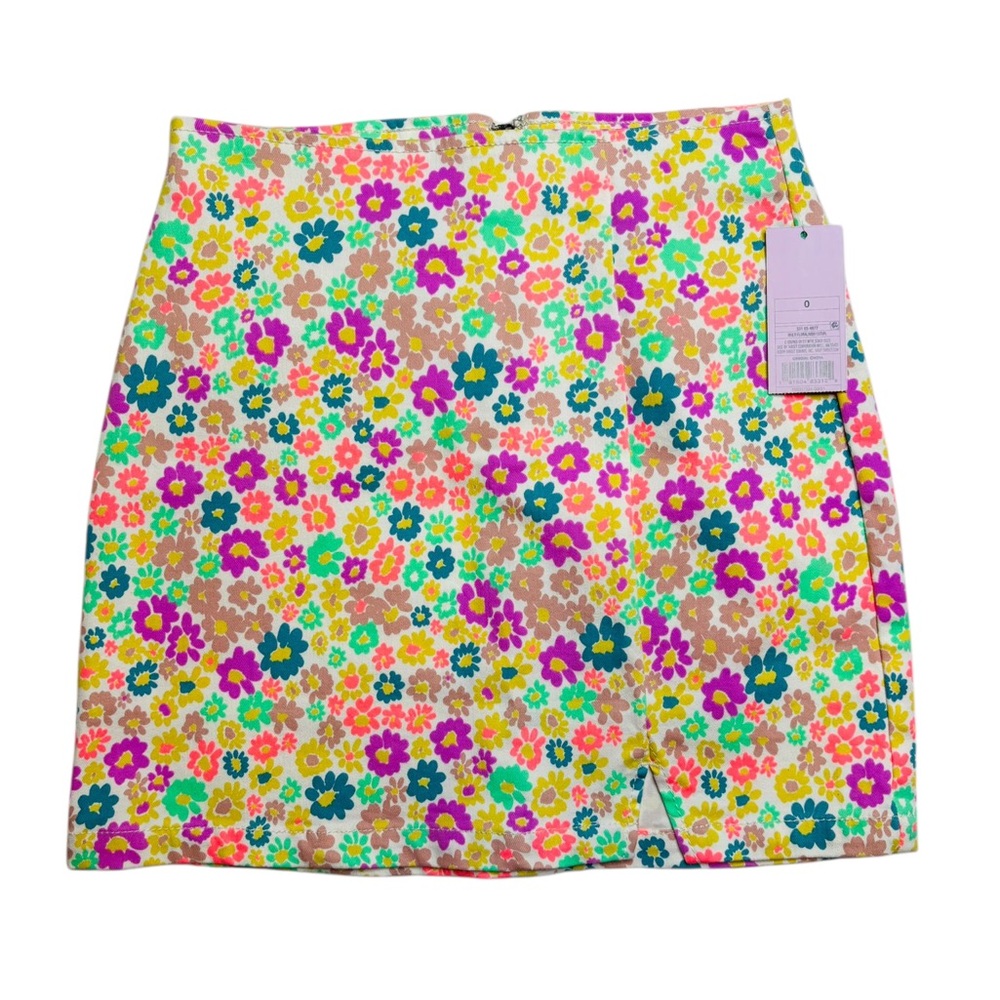 Wild Fable Multicolor Floral Mini Skirt